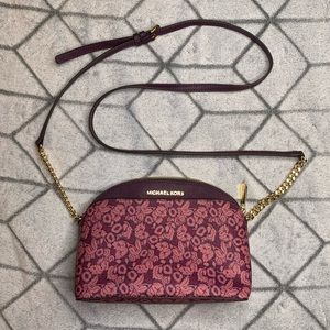 Michael Kors floral purple purse w/ long strap